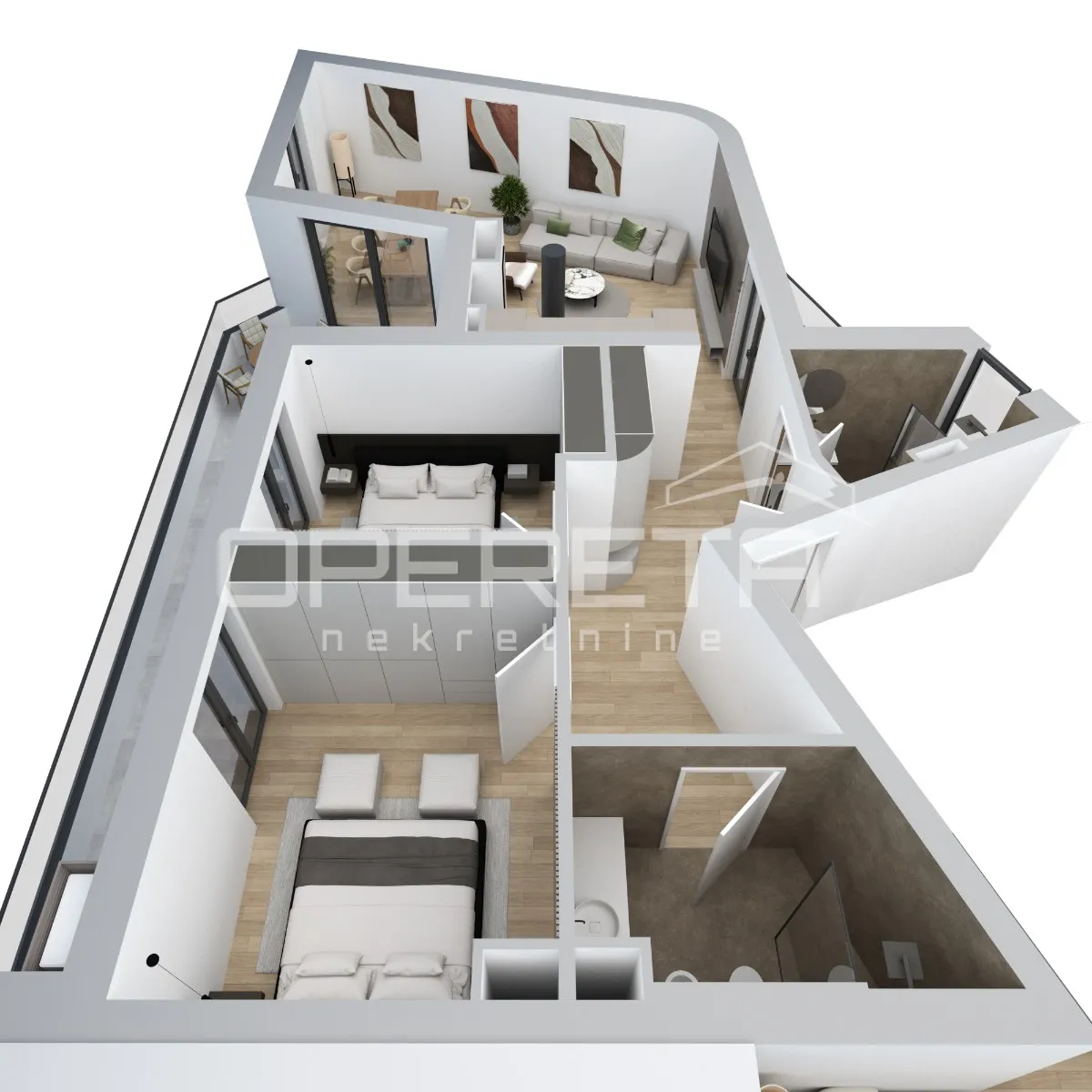 istra, umag – stan 120 m², 2 spavaće, terase, bazen, 500 m od mora - slika 9