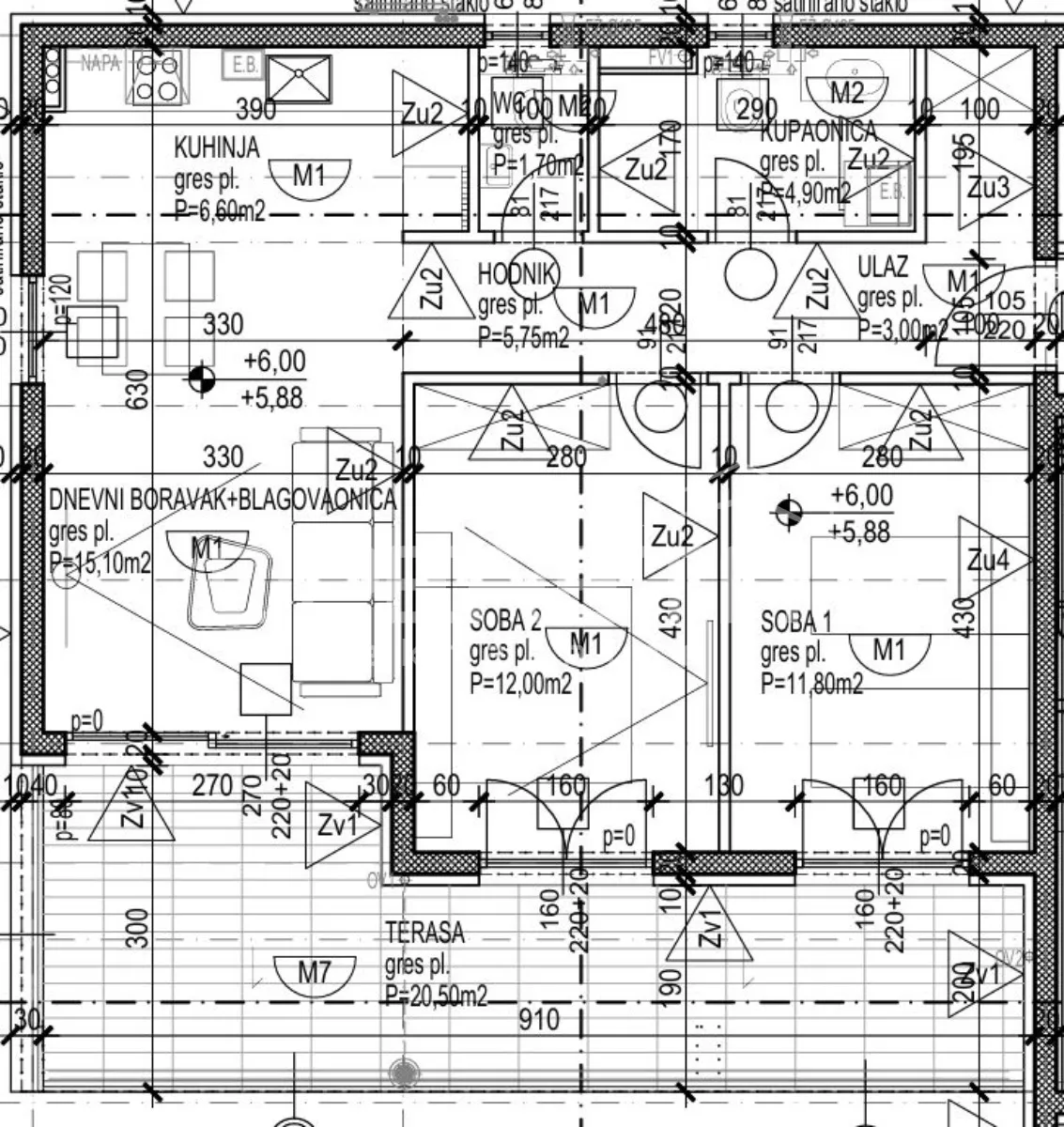 omiš/nemira – novo u ponudi_novogradnja s13 - 71,10m2 - slika 2