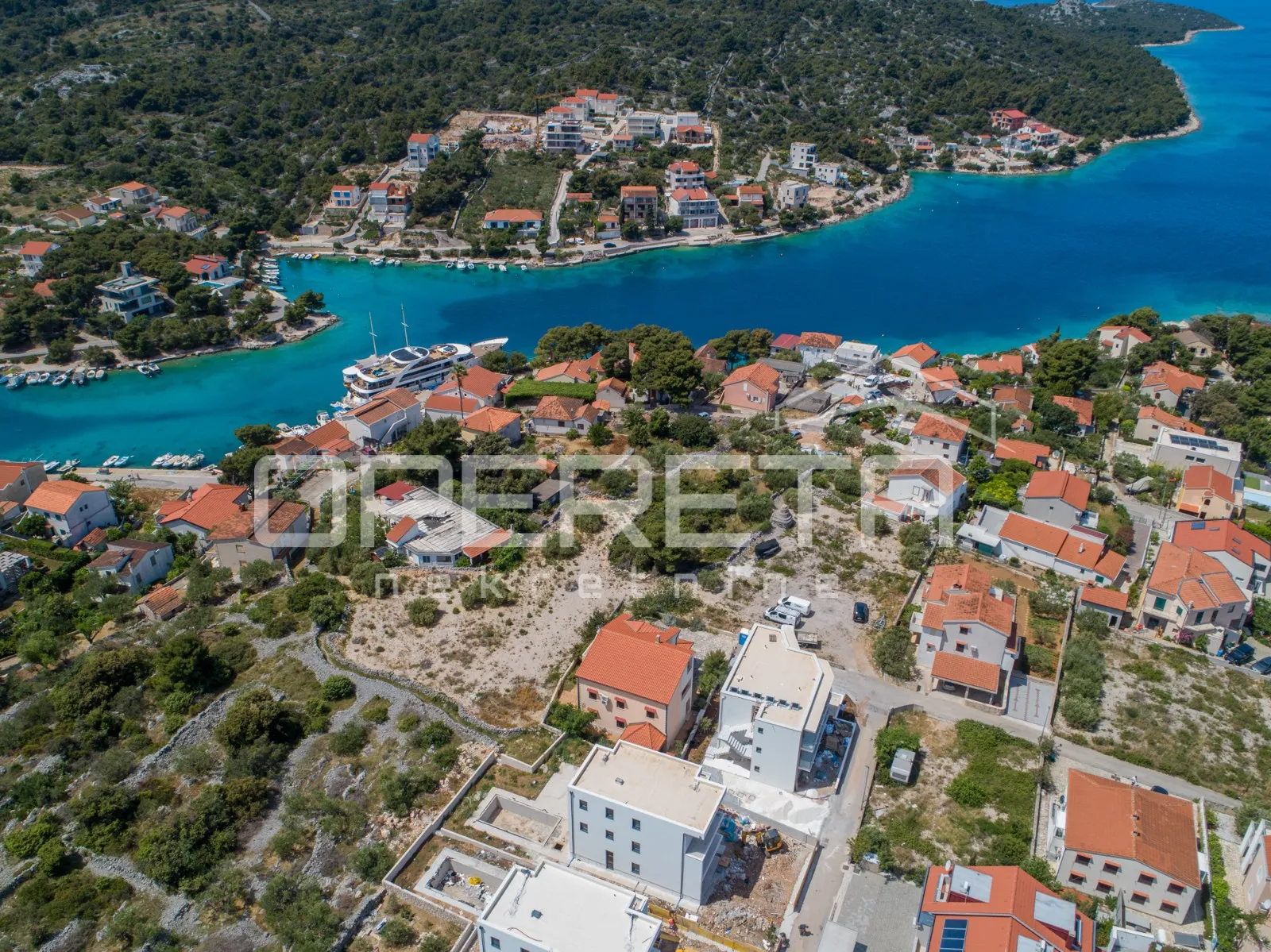 građevinska parcela u ražnju, 100 m od mora, otvoren pogled, 1.445 m2 - slika 8