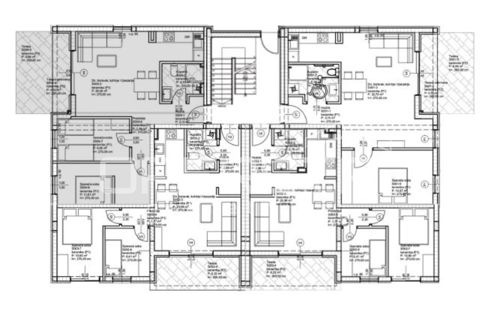 privlaka/zadar - luksuzni projekt 70m od mora, stan e004 - slika 3