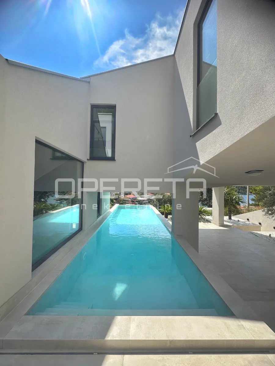 novoizgrađena dizajnerska vila s bazenom, brna, otok korčula - slika 23