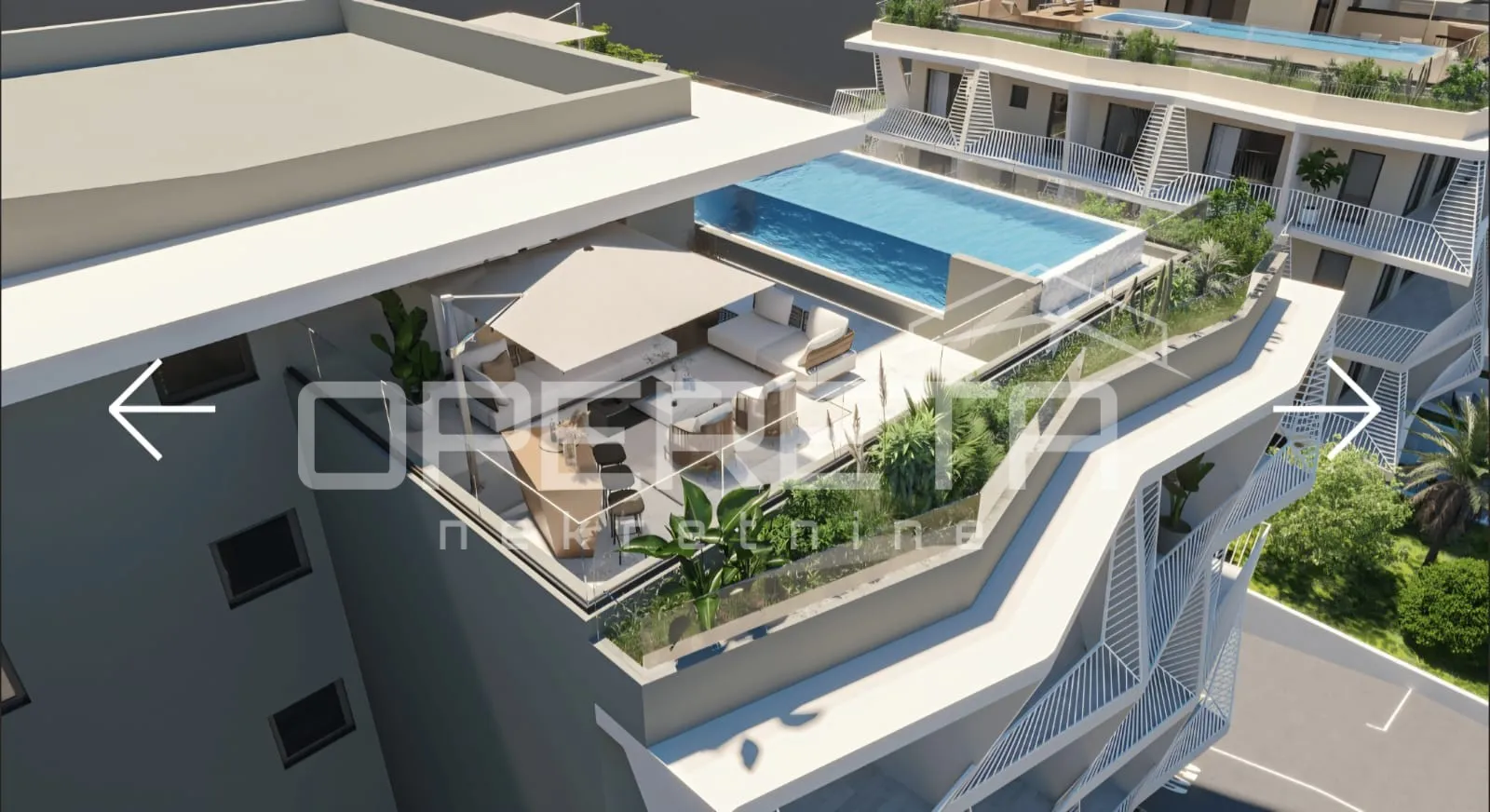 split, duilovo, rezidencijalni penthouse, privatni bazen, vrt, 300 m² vanjskih p - slika 9
