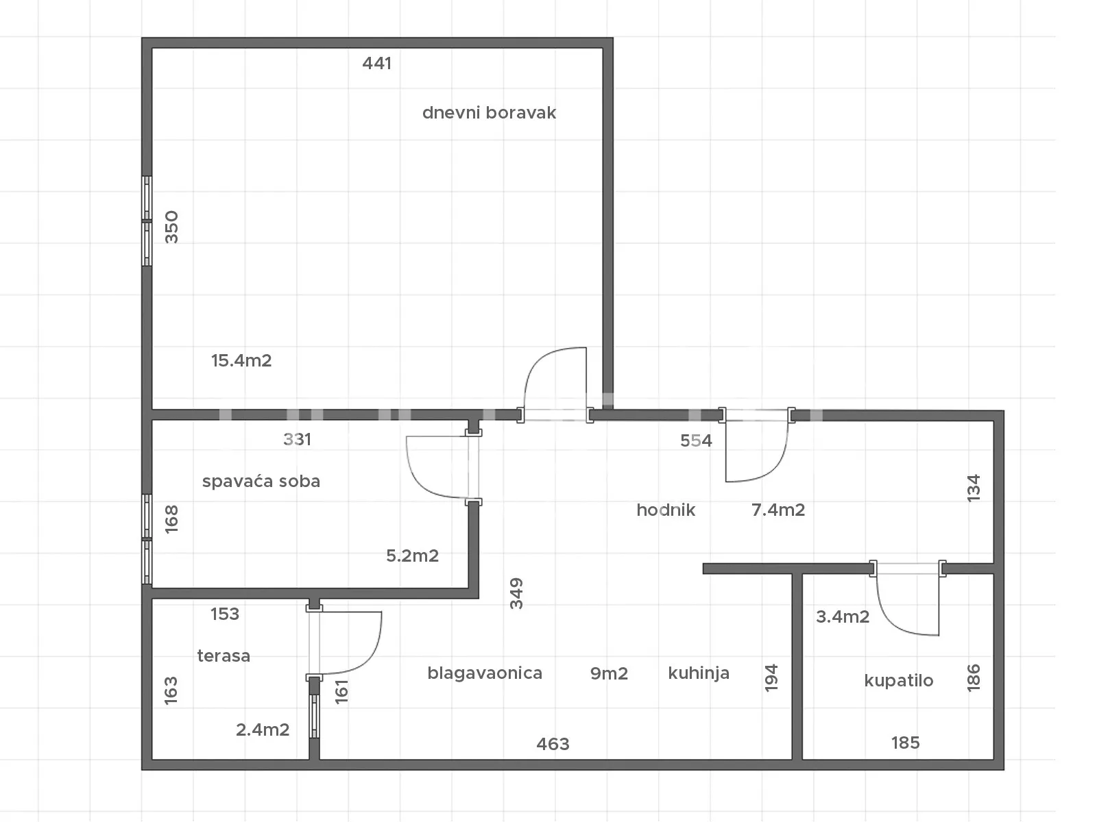prodaja, stan, špansko, dobriše cesarića, 1,5s, 46m2 - slika 2
