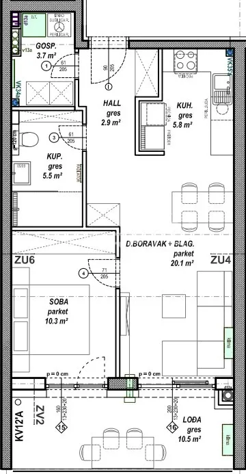 prodaja, stan, globetka, vukovarska, 1,5s, 48m2 - slika 6