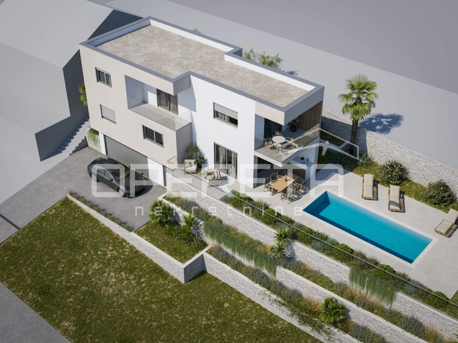 zemljište s projektom, dozvolom i pogledom na more - klis - slika 8