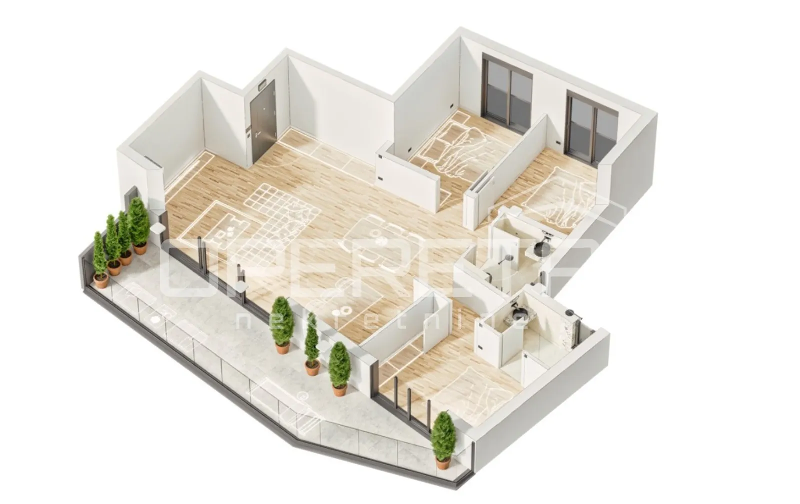 novogradnja 30 m od mora s pogledom – rogoznica, 91 m2, 3sb - slika 7
