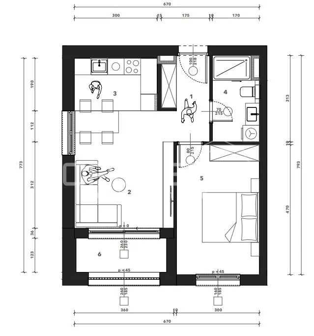 prodaja, stan, črnomerec, kuniščak, 2s, 47m2 - slika 2