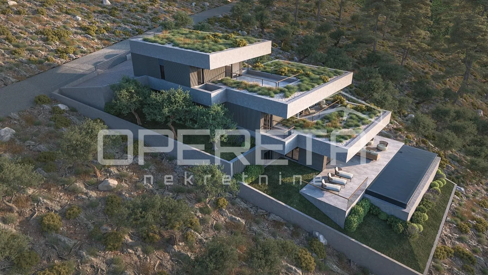 zemljište 1.546 m² s projektom za modernu vilu, omiš - slika 3