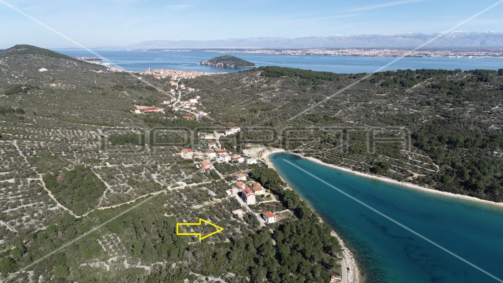 građevinsko zemljište, pogled na more, 70m do mora,1343 m2,kali,ugljan - slika 5