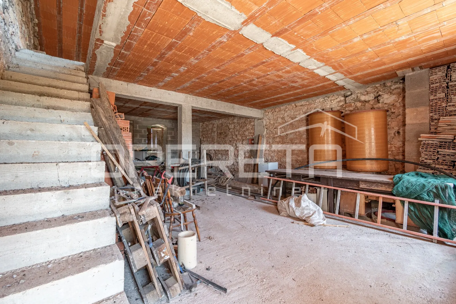 istra, baderna- kuća u nizu s pogledom na more- roh bau - slika 4