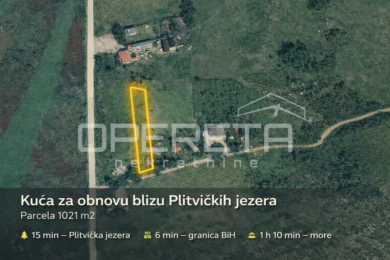 Kuća za obnovu blizu NP Plitvička jezera na parceli 1021 m2