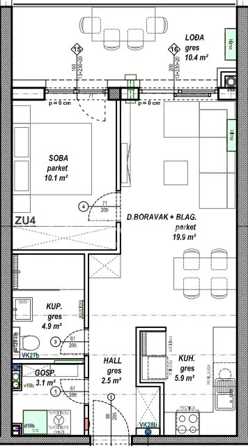 prodaja, stan, globetka, vukovarska, 1,5s, 46m2 - slika 6