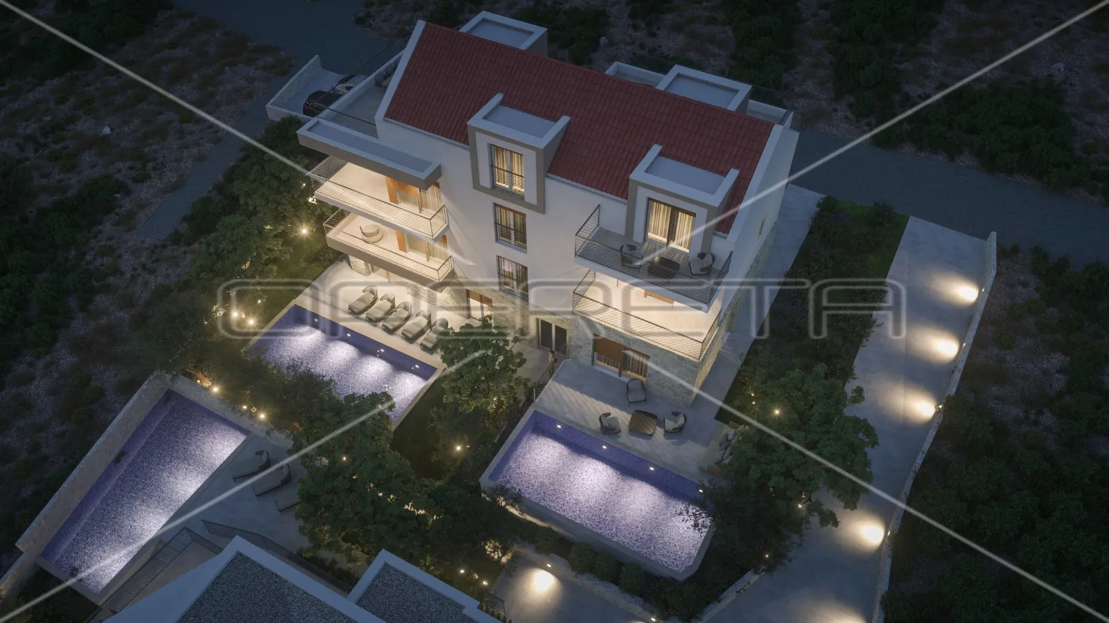 novogradnja u stivašnici, stan s tri terase i pogledom na more, 146 m2 - slika 16