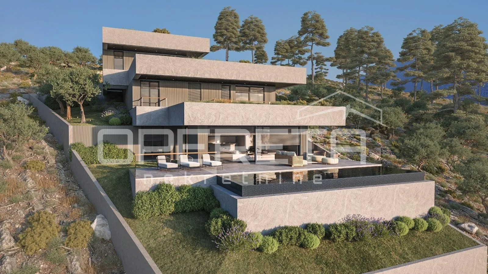 zemljište 1.546 m² s projektom za modernu vilu, omiš - slika 4