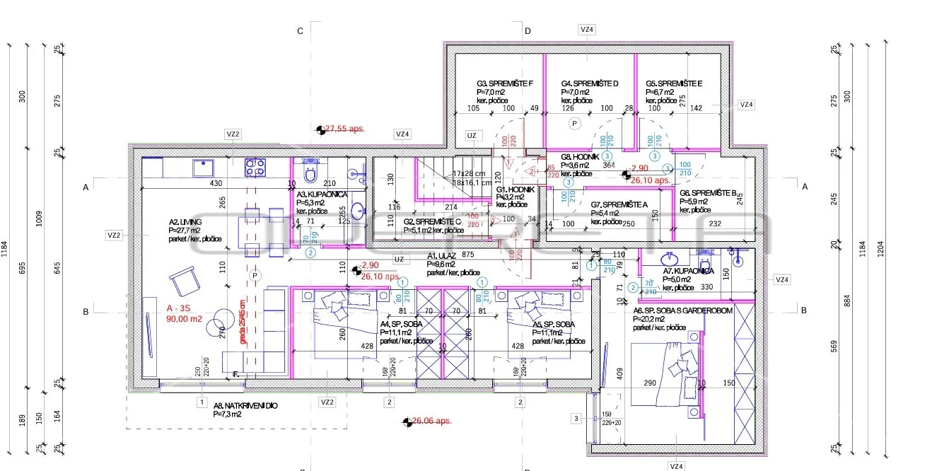 stan s bazenom i vrtom u stivašnici, 260,40 m2 - slika 34