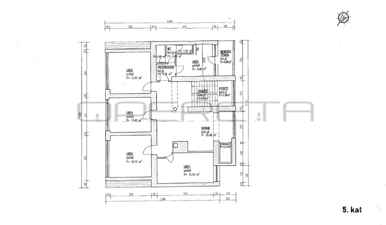 najam, ured, kvatrić, kvaternikova trg, 135m2 - slika 6