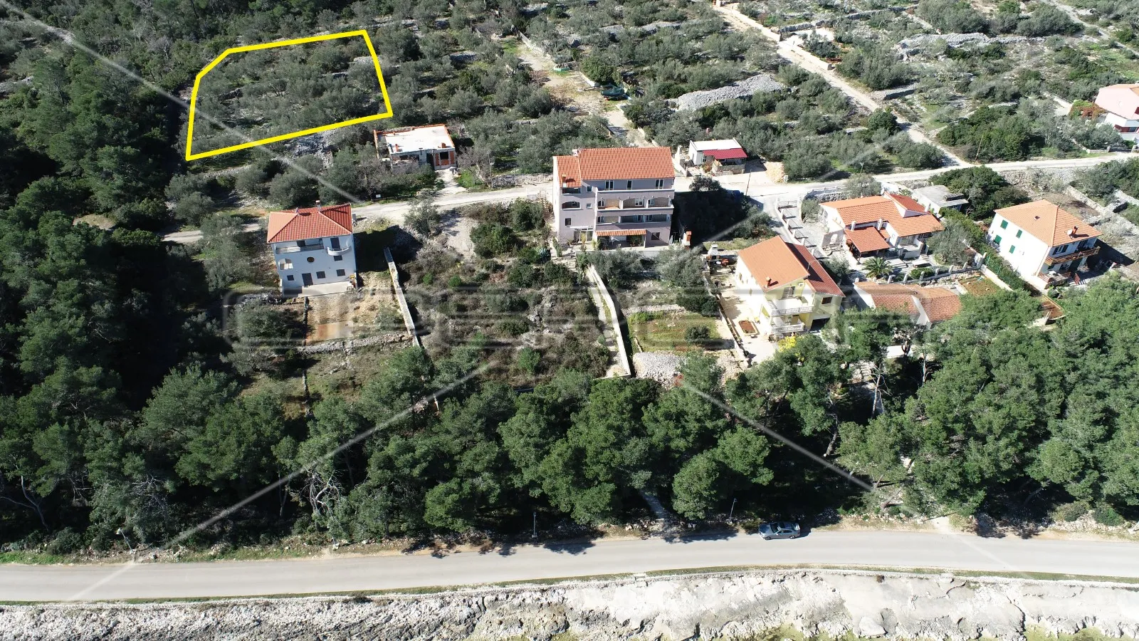 građevinsko zemljište, pogled na more, 70m do mora,1343 m2,kali,ugljan - slika 6