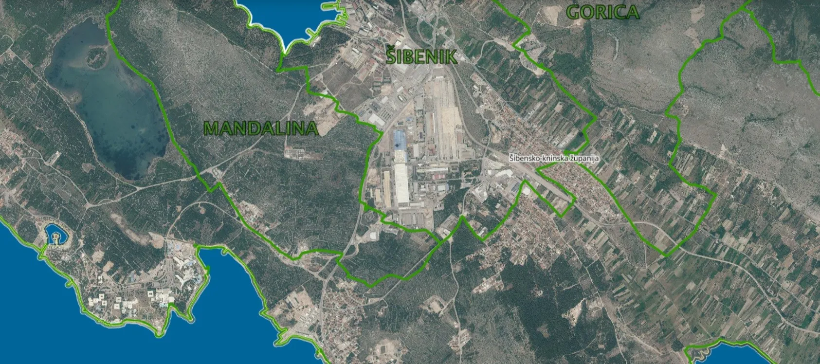 Građevinsko zemljište 1047m2-Ražine ( Šibenik ) - Gornje Ražine