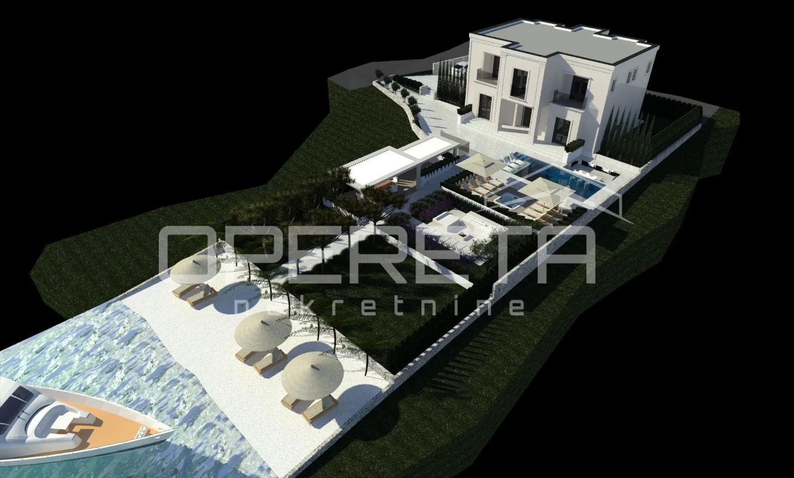 Pašman - građevinsko zemljište 1157 m², prvi red do mora - Neviđane