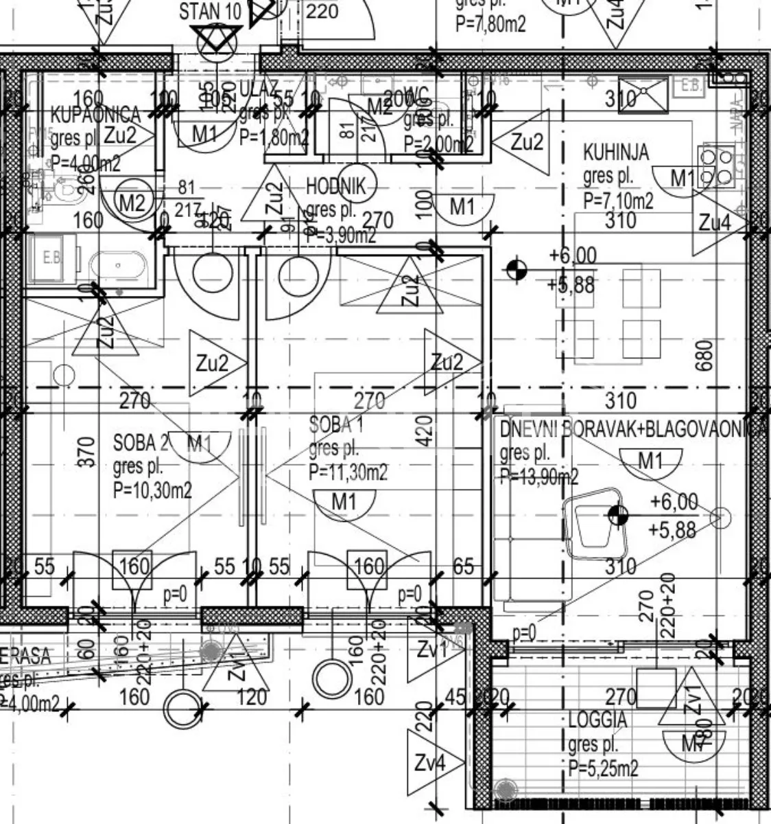 omiš/nemira – novo u ponudi_novogradnja s10 - 59,21m2 - slika 3