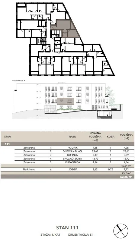 prodaja, stan, črnomerec, kuniščak, 2s, 52m2 - slika 3