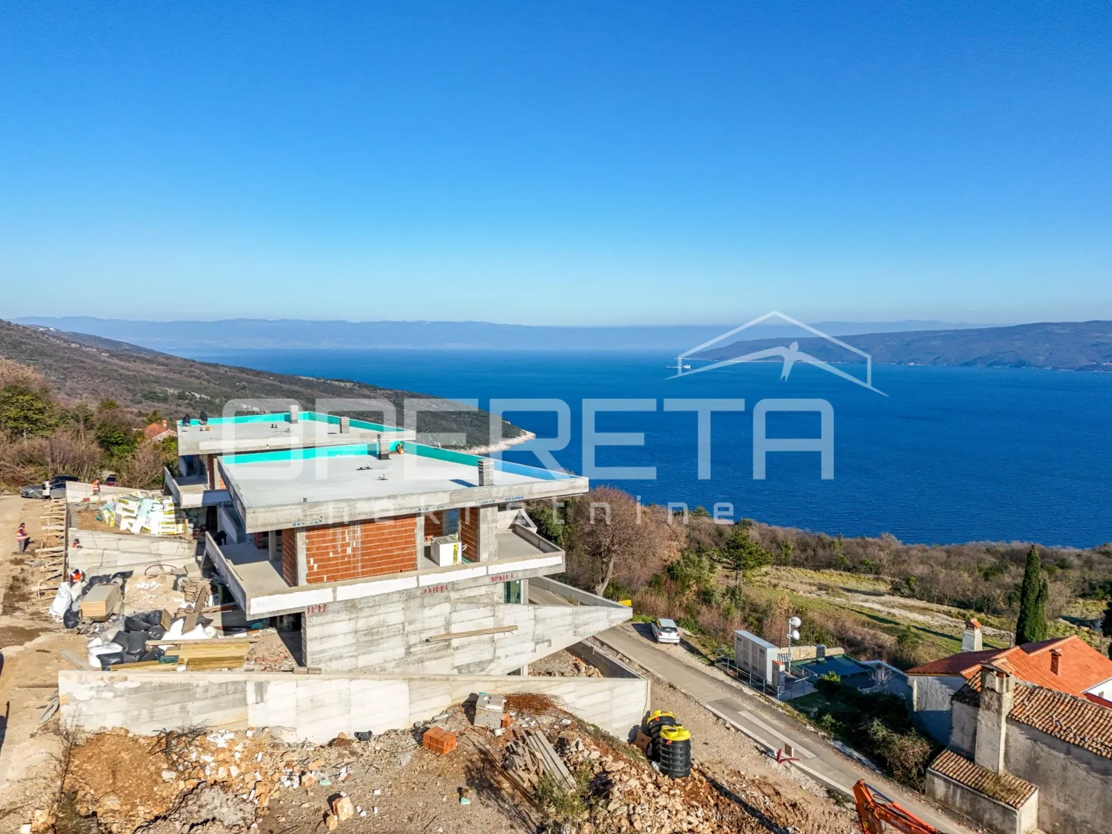 istra, plomin-okolica, luksuzna vila u novogradnji sa panoramskim pogledom na mo - slika 3