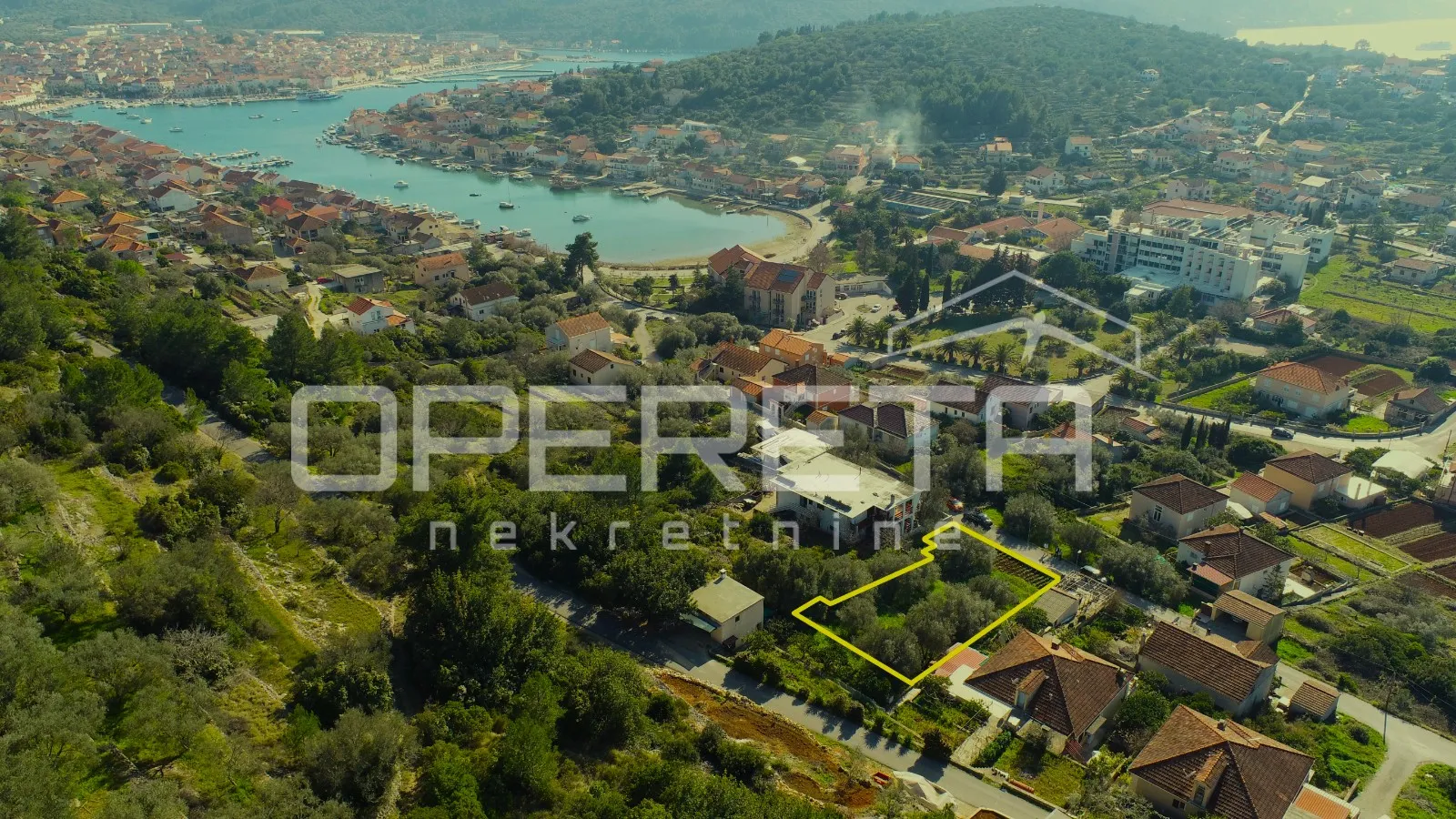 građevinsko zemljište sa pogledom na more, 1199 m2, vela luka - slika 2