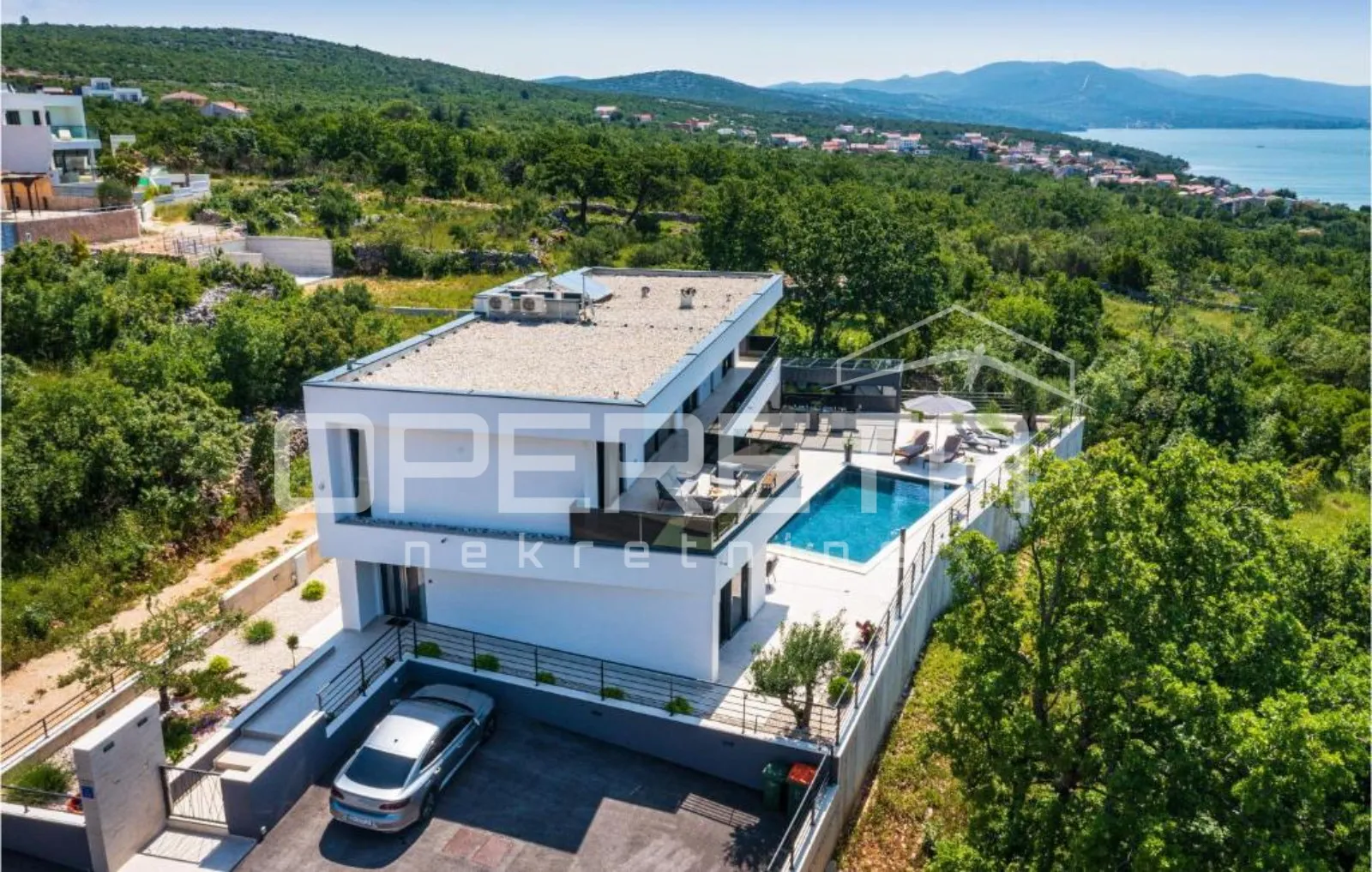 samostojeća moderna kuća s pogledom na more, maslenica - slika 5