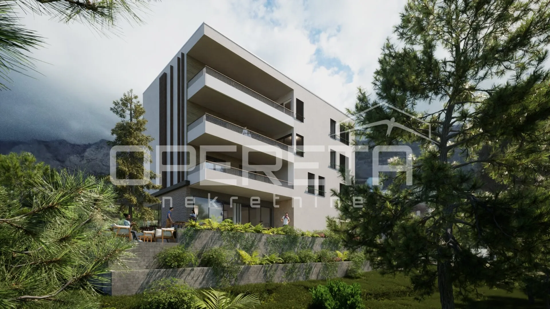 stan 3s, 87,71 m² s terasom i vrtom na povišenoj lokaciji, makarska - slika 2