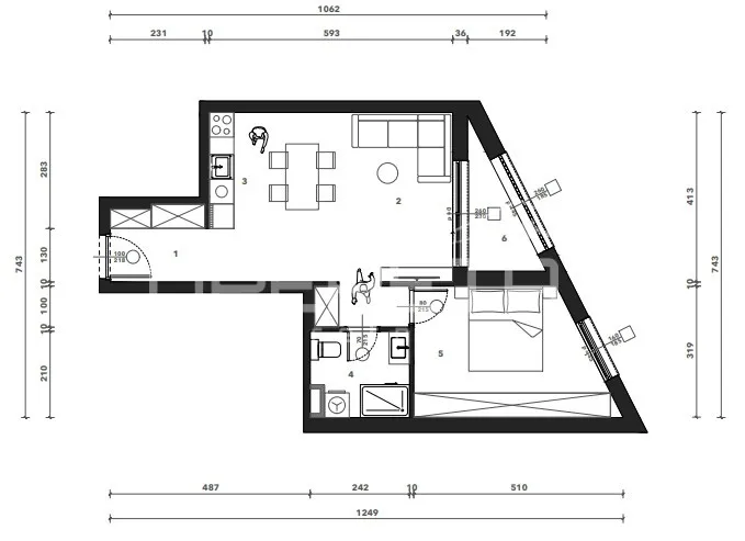 prodaja, stan, črnomerec, kuniščak, 2s, 52m2 - slika 2