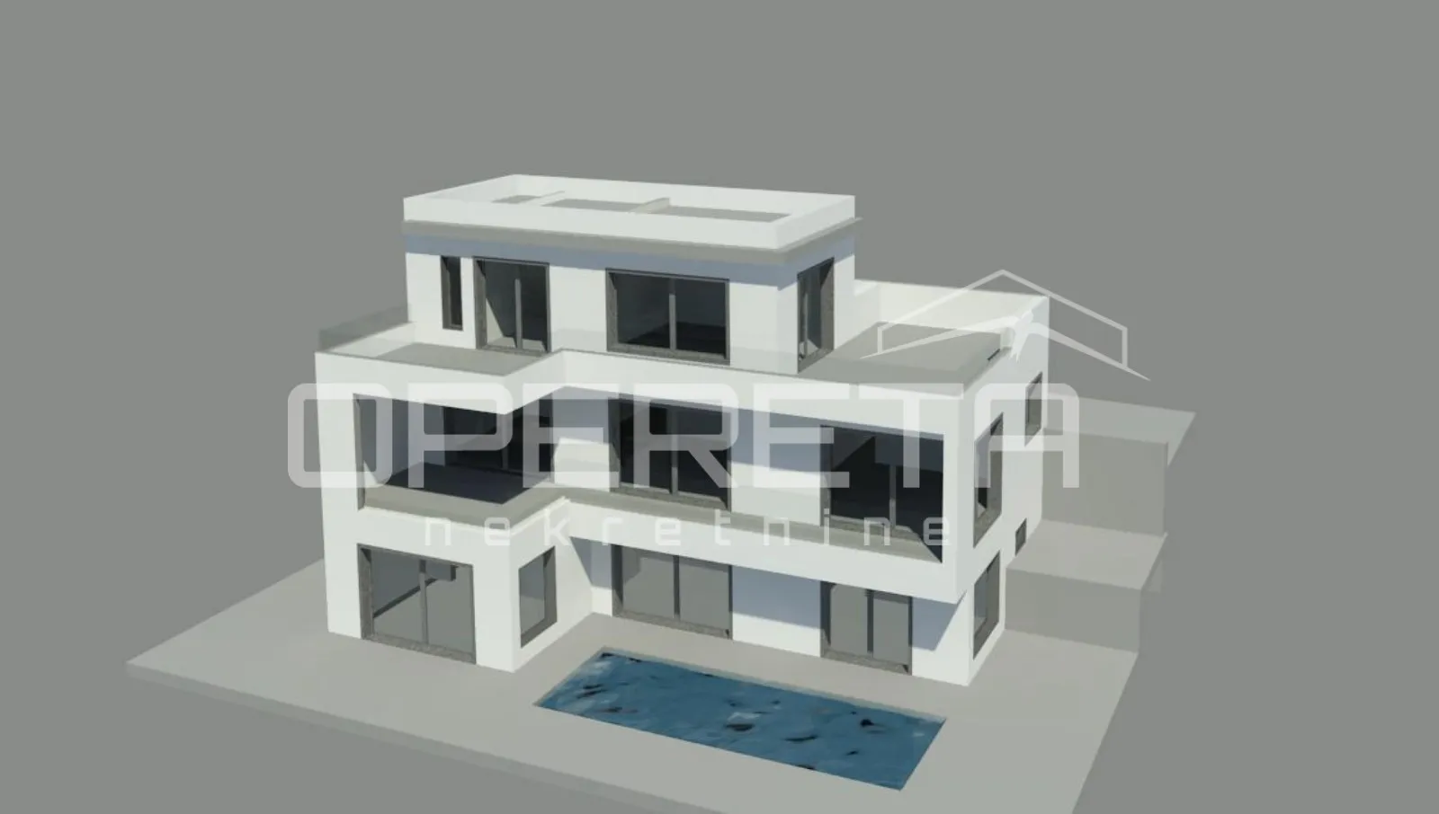 zemljište 451 m² s dozvolom za vilu, trogir, pogled na otok - slika 4
