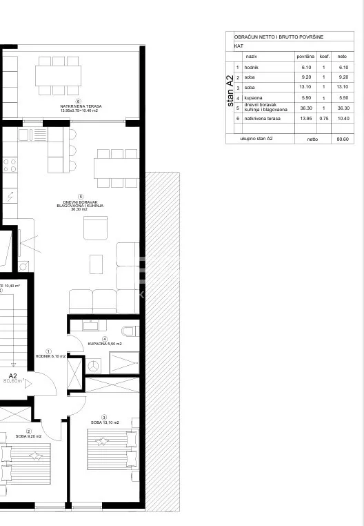 moderan trosoban stan (80,60m2) na top lokaciji u puli! - slika 6