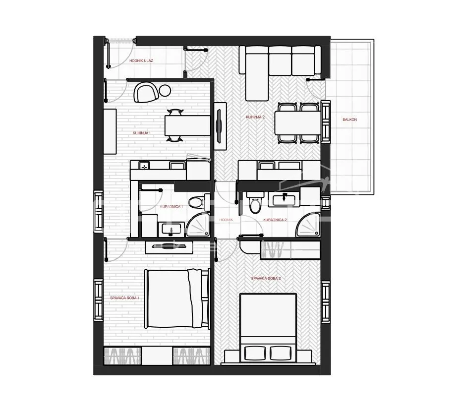 split centar (dobri) – 2 apartmana u jednom stanu / vrhunska investicija u srcu - slika 27