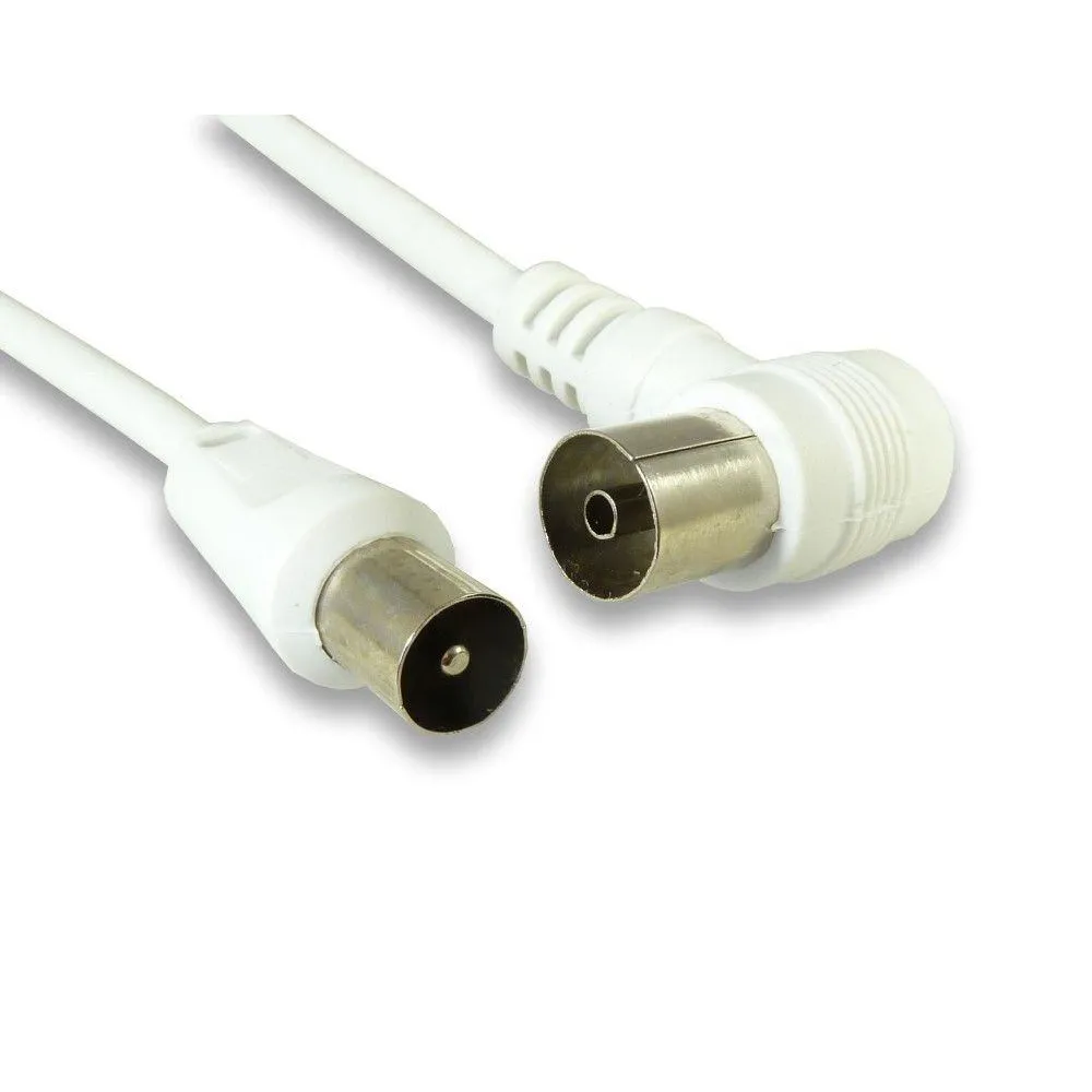 Optimus Antenski RF Kabel (1.5m, IEC Muški na IEC Kutni Ženski, bijeli) - Zagreb