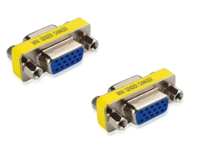 Optimus VGA adapter ženskiženski (DE-15/HD15), mini gender changer, alu - Zagreb