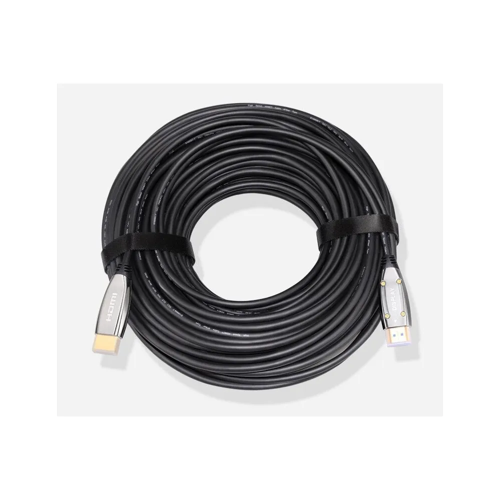 Optimus HDMI kabel (100 m, HDMI muški na muški 2.1v, optički, crni) - Zagreb