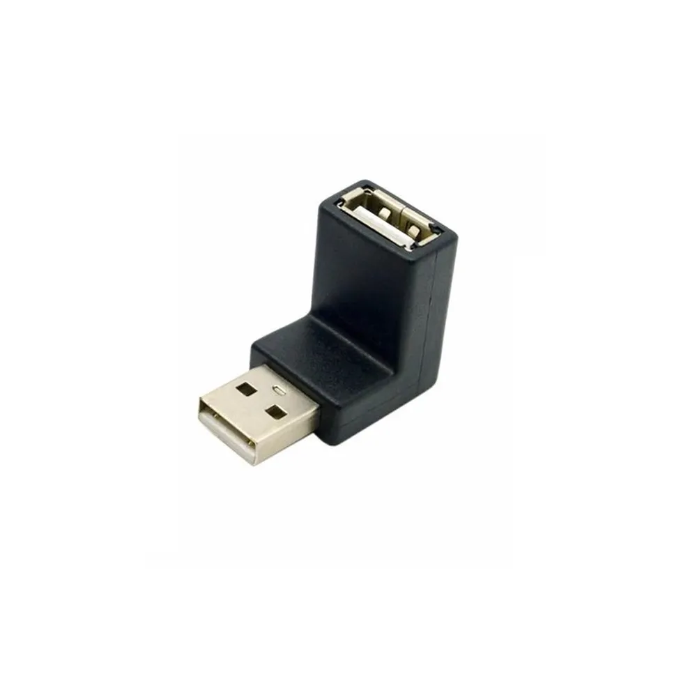 Optimus Adapter (USB 2.0 Muški na Ženski, 90° kutni (gore), crni) - Zagreb
