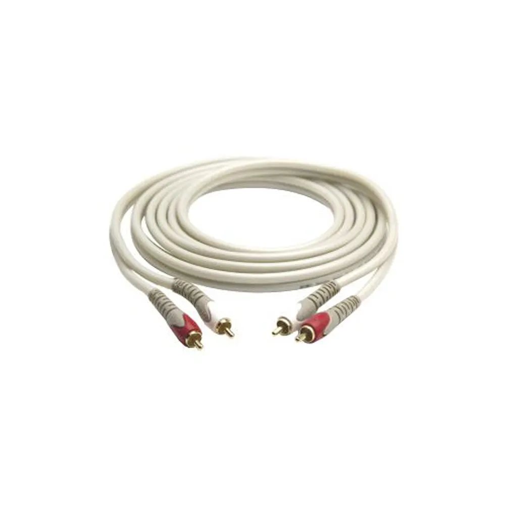G&BL Audio kabel (10m, 2x RCA na 2x RCA Muški, pozlaćeni, bijeli) - Zagreb