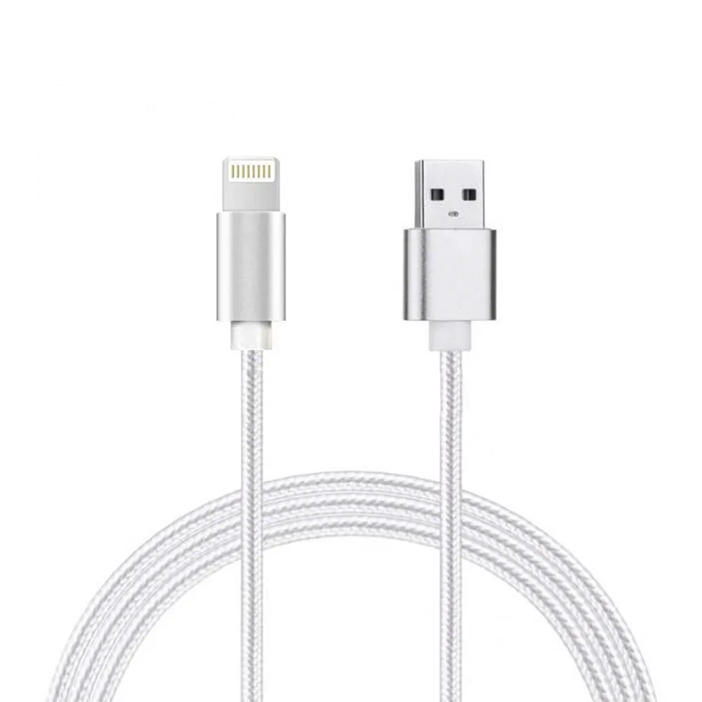 Optimus USB data kabel (1m, Lightning na USB-A, pleteni/najlon, bijeli) - Zagreb