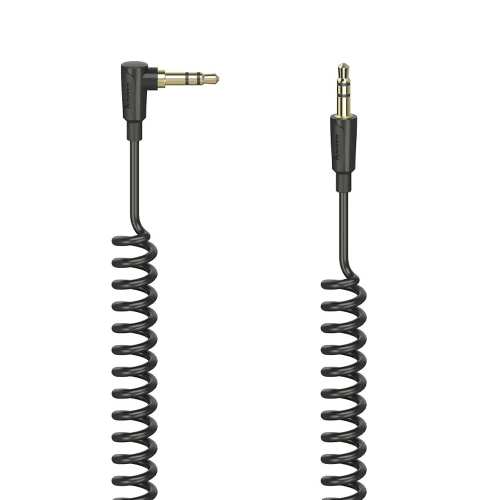 Optimus Audio kabel (1m, 3.5mm Muški na Muški, spiralni/coil, crni) - Zagreb