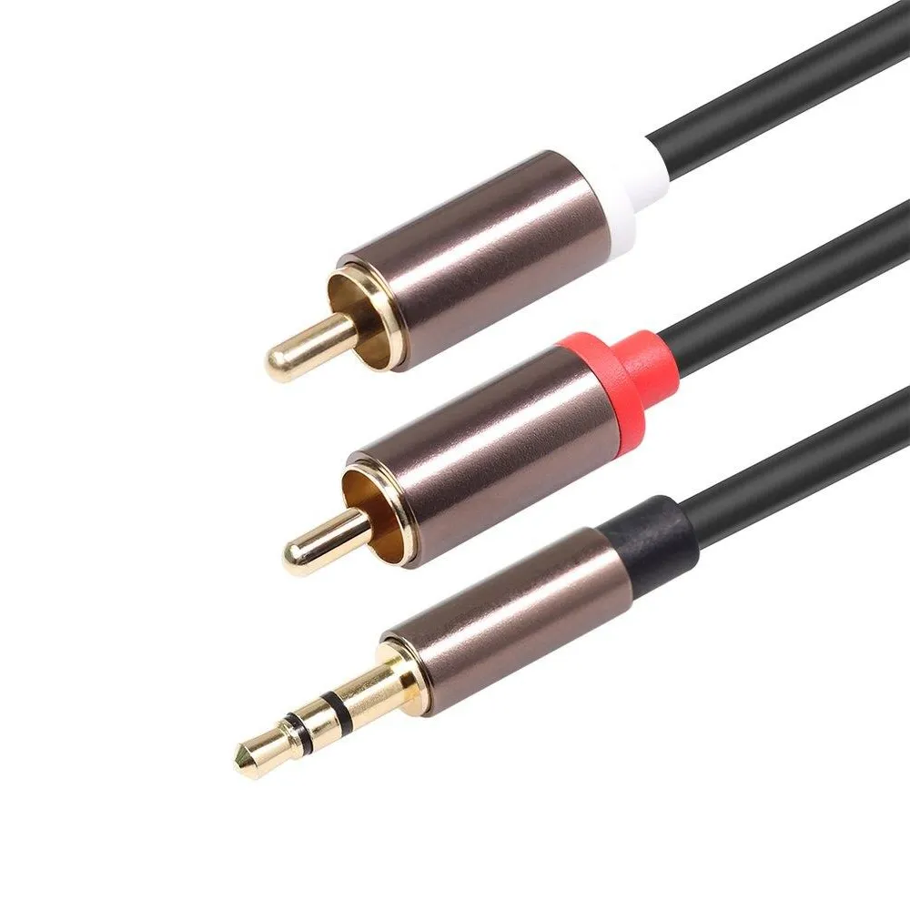 Optimus Audio kabel (3m, 3.5mm Muški na 2x RCA Muški, crni) - Zagreb