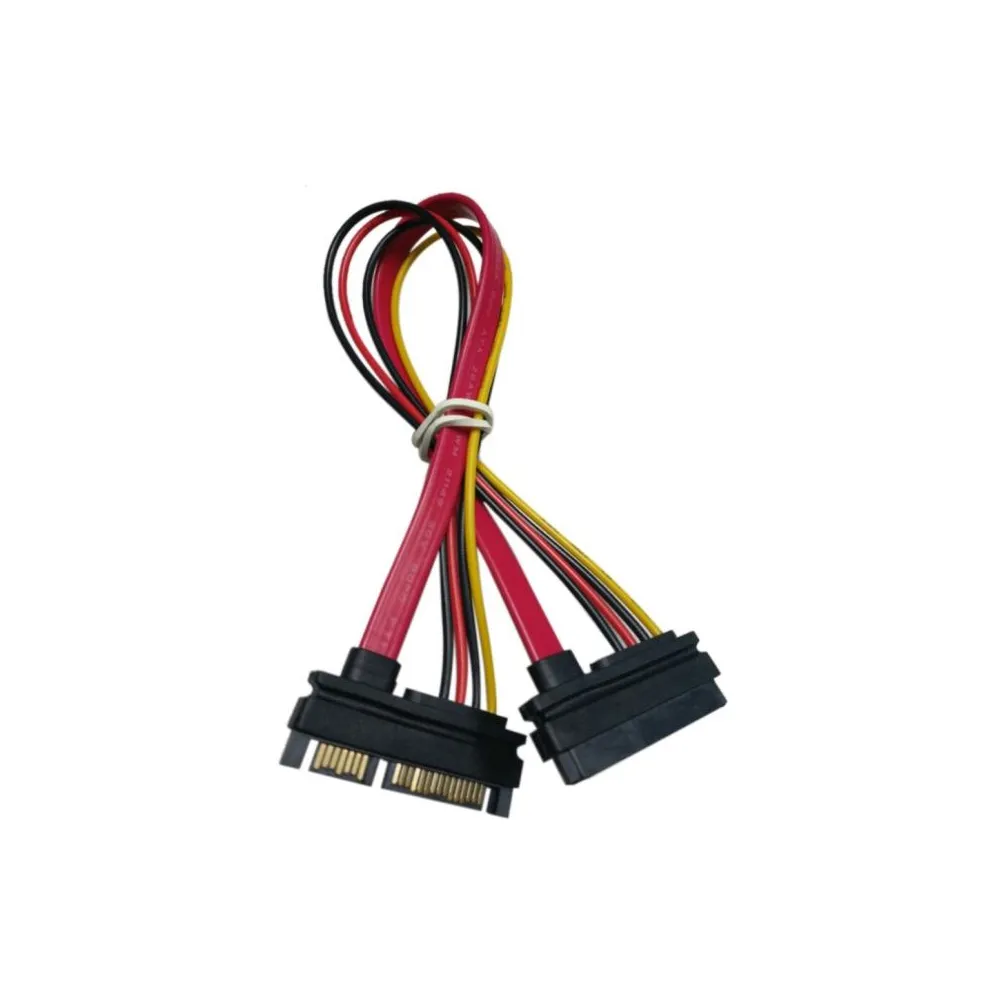SATA Ekstenzijski Kabel (7+15-pin Muški na Ženski, 50cm, crni) - Zagreb