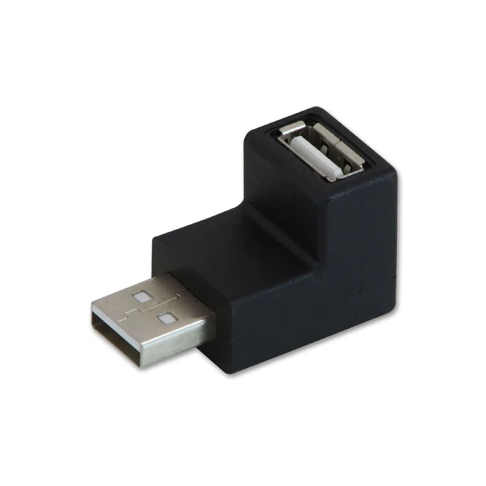 Optimus Adapter (USB 2.0 Muški na Ženski, 90° kutni (dolje), crni) - Zagreb