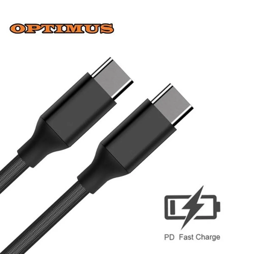Optimus USB C data kabel (1m, USB-C na USB-C 3.1 Gen 2, pleteni/najlon, crni) - Zagreb
