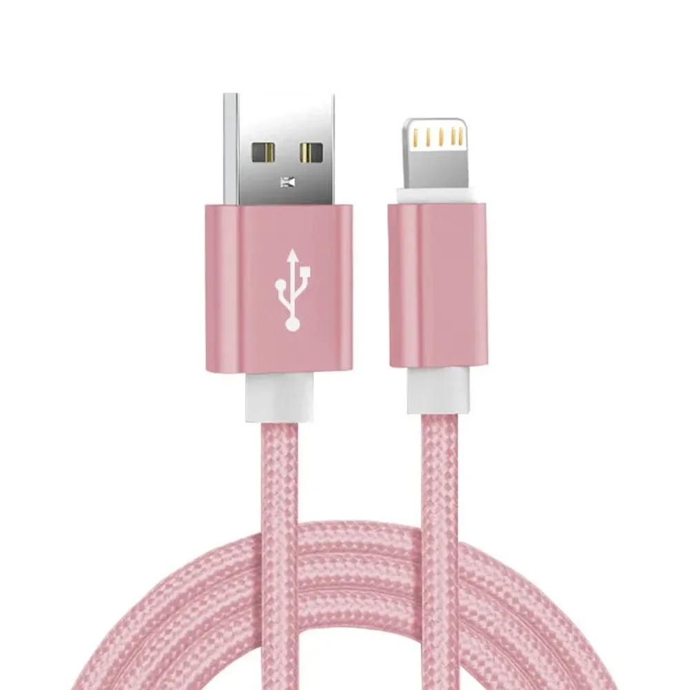 Optimus USB data kabel (1m, Micro USB na USB-A, pleteni/najlon, rozi) - Zagreb
