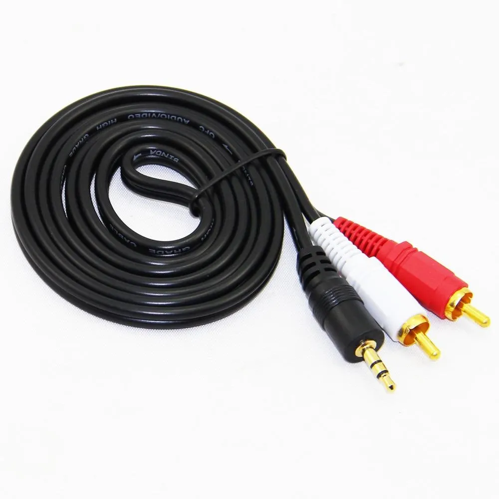 G&BL Audio kabel (3m, 3.5mm Muški na 2x RCA Muški, crni) - Zagreb