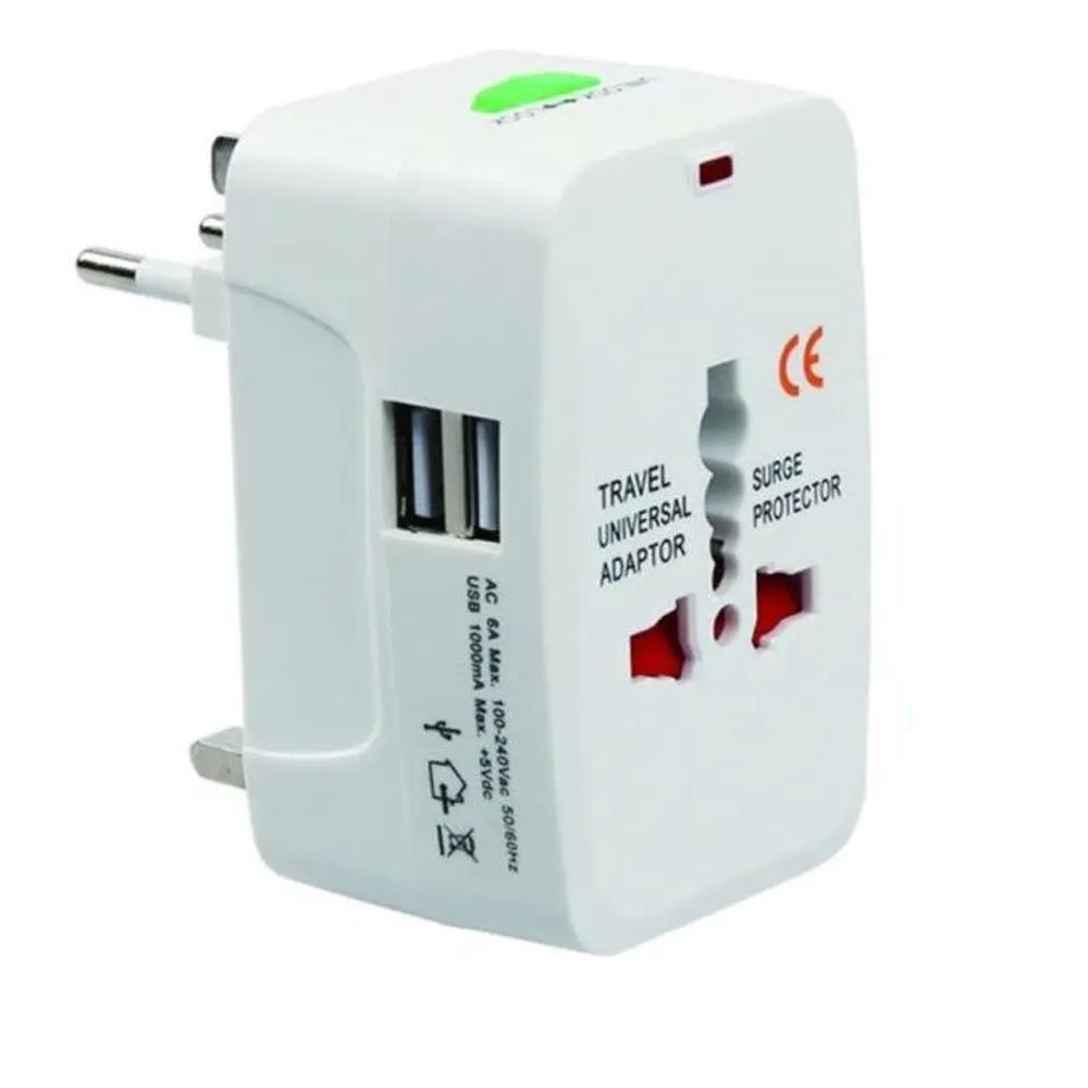 Univerzalni putni adapter (EU / USA / UK / AU / AUS + 2 × USB 10 W) - Zagreb