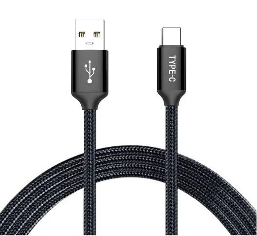 Optimus USB data kabel (1.5m, USB-C na USB-A 2.0, najlonski pleteni, crni) - Zagreb