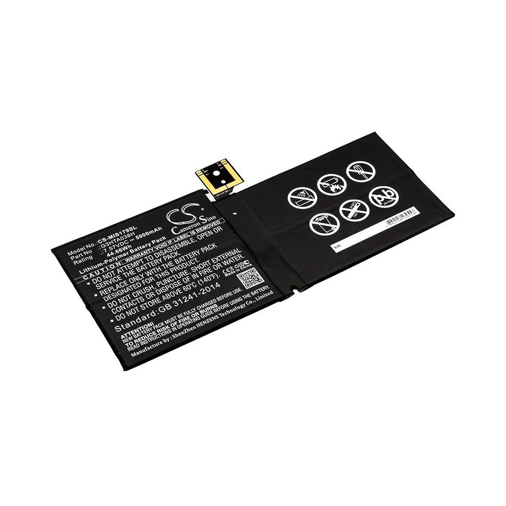 Baterija za Microsoft Surface Pro 5/6 (G3HTA038H) 7.57V 5940mAh 45Wh Polymer - Zagreb