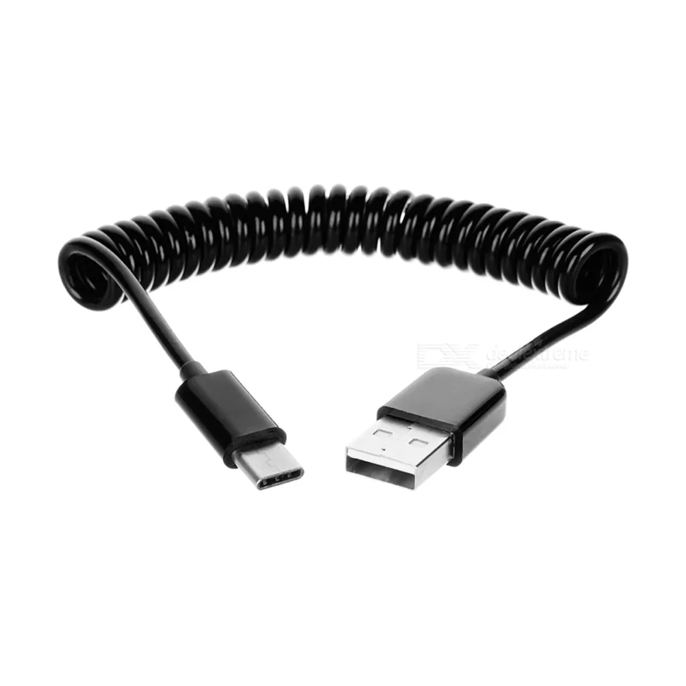 Optimus USB data kabel (1m, USB-C na USB 2.0, spiralni/coil, crni) - Zagreb